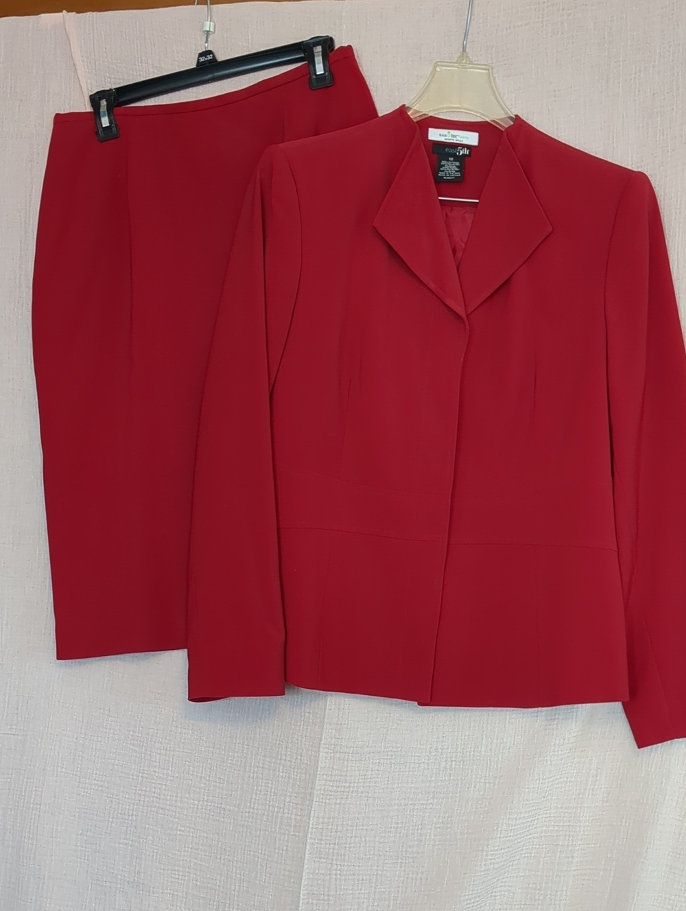 East 5th  Women's Red Pencil Skirt & Matching Jacket Set
